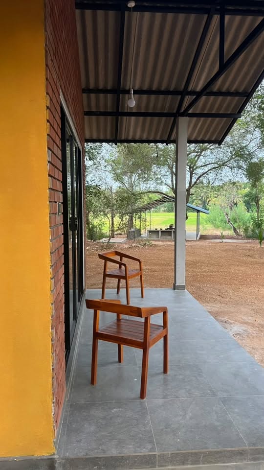Veranda overlooking the garden
